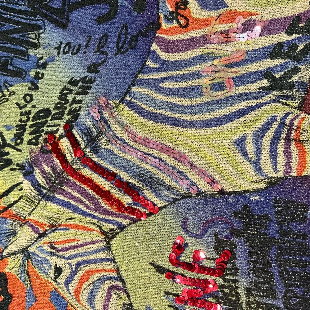 John Mark Multicolor Graphic Sweater - Picture 7 of 12